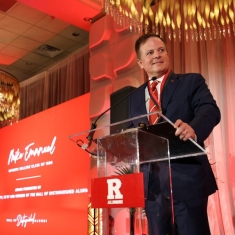 Mike Emanuel at Rutgers Hall of Distinguished Alumni ceremony