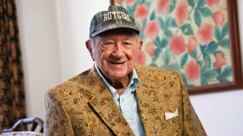 Rutgers Alumnus Thomas Ambrose GSNB’51 at his home in Florida